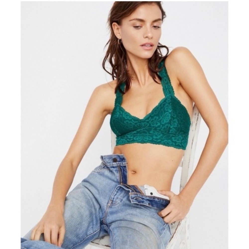 Free People Green Lace Bralette